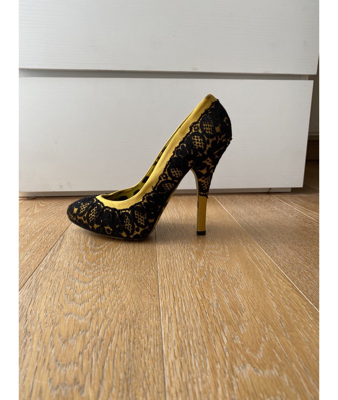 DOLCE&GABBANA Желтые текстильные туфли, фото 9