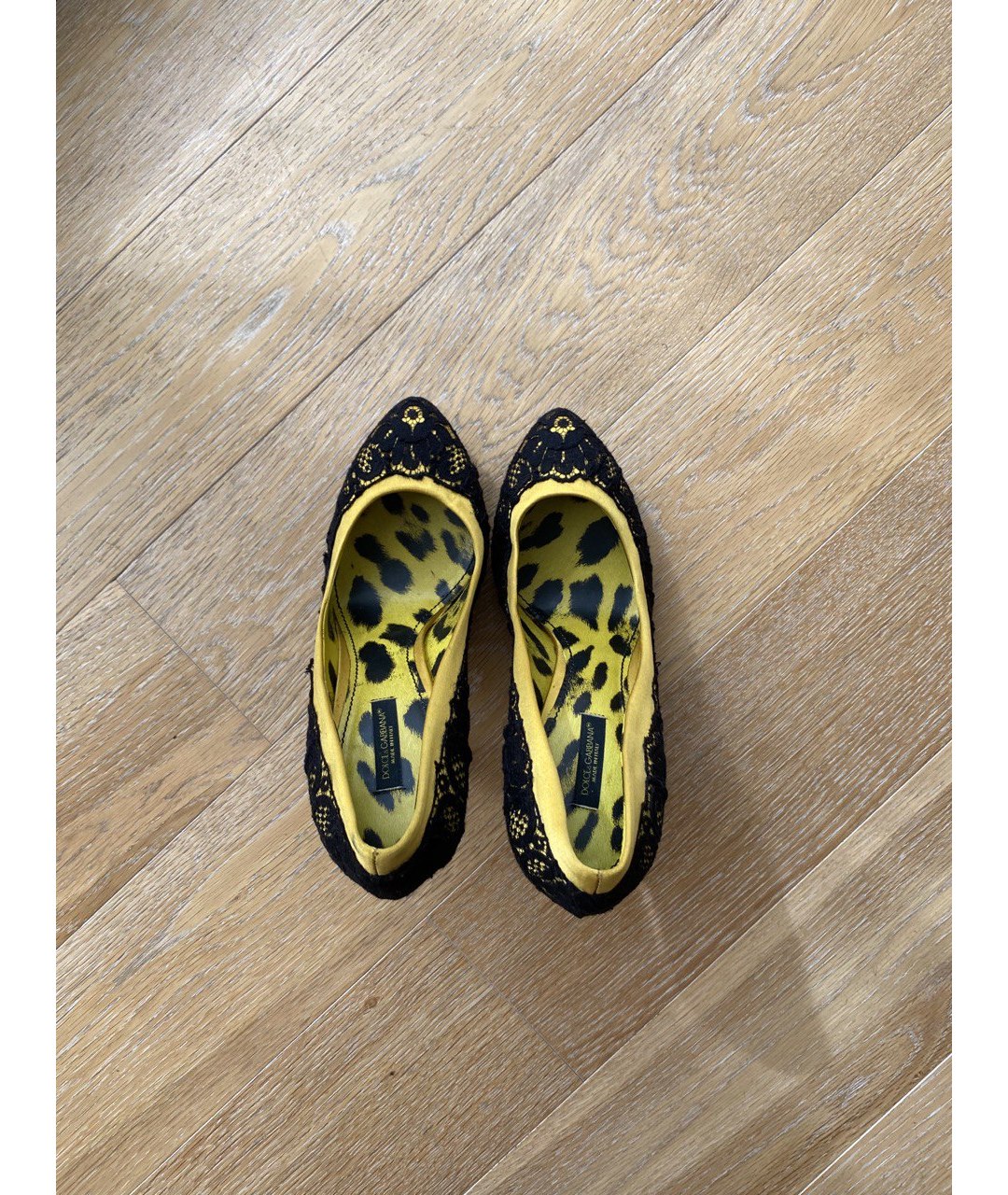 DOLCE&GABBANA Желтые текстильные туфли, фото 4