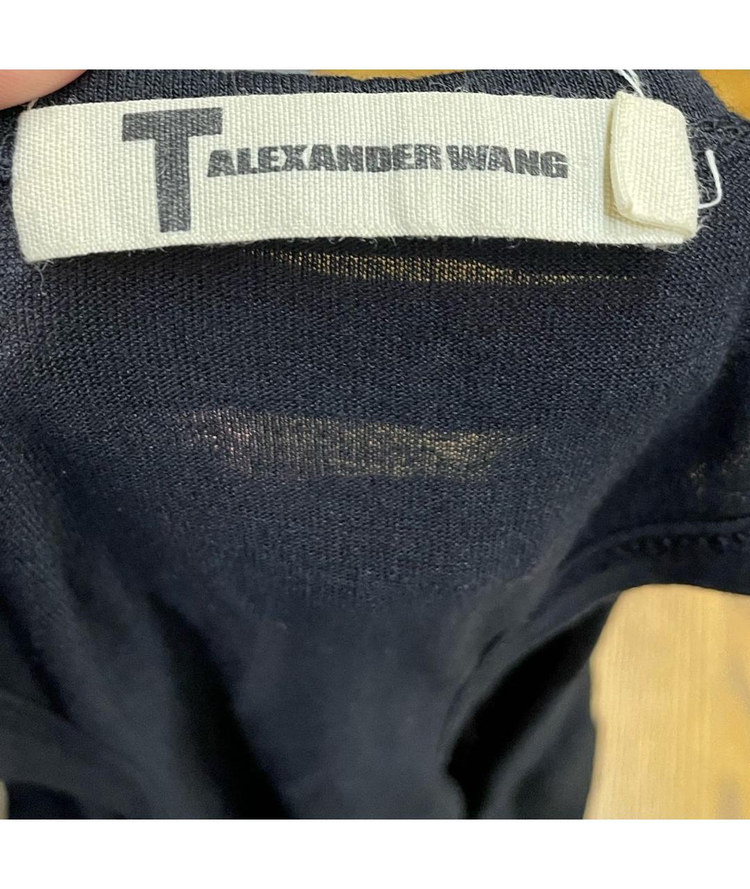 T BY ALEXANDER WANG Черная хлопковая майка, фото 3