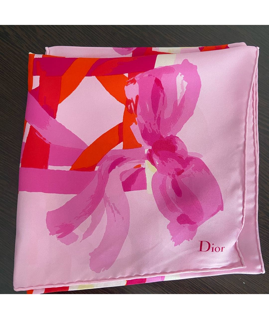 CHRISTIAN DIOR PRE-OWNED Розовый шелковый шарф, фото 5