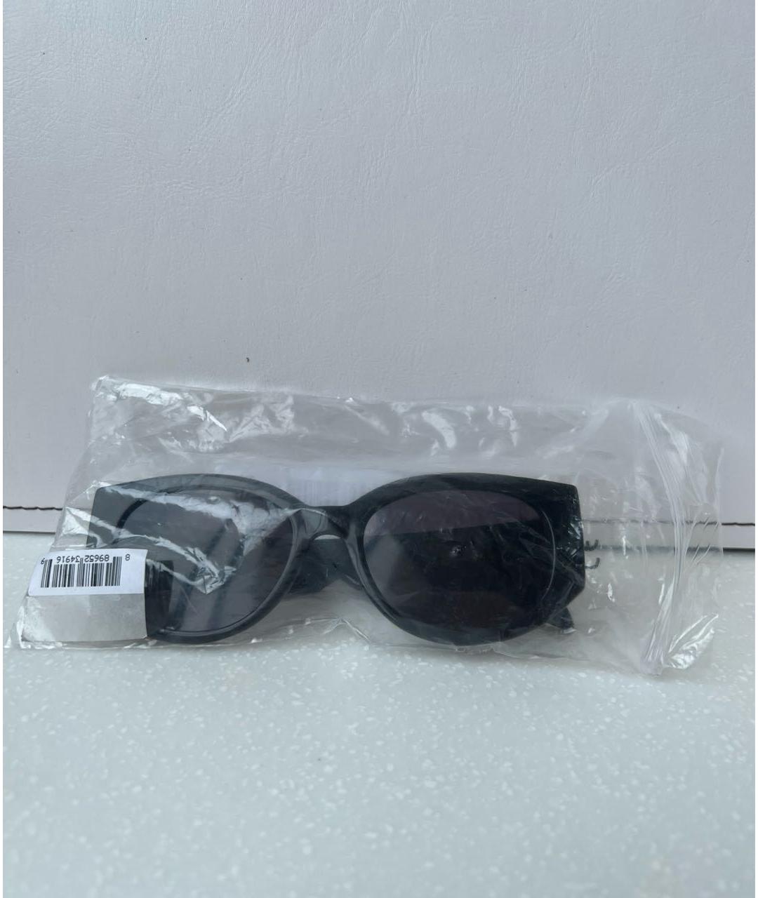 ALEXANDER MCQUEEN Черные пластиковые солнцезащитные очки, фото 5