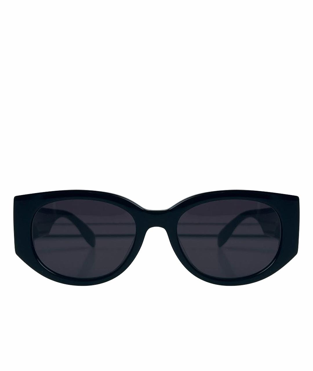 ALEXANDER MCQUEEN Черные пластиковые солнцезащитные очки, фото 1