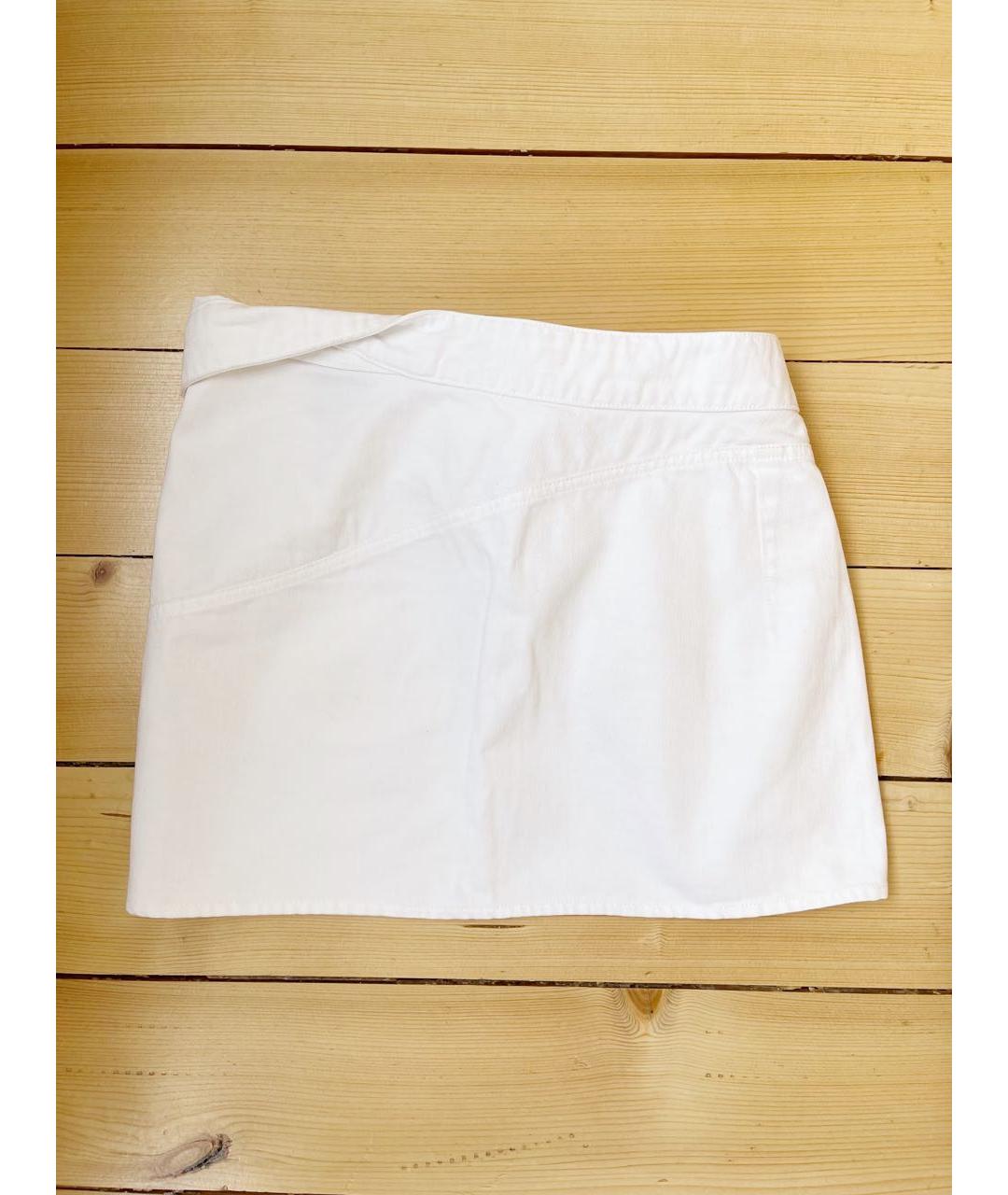 JACQUEMUS Белая хлопковая юбка мини, фото 2