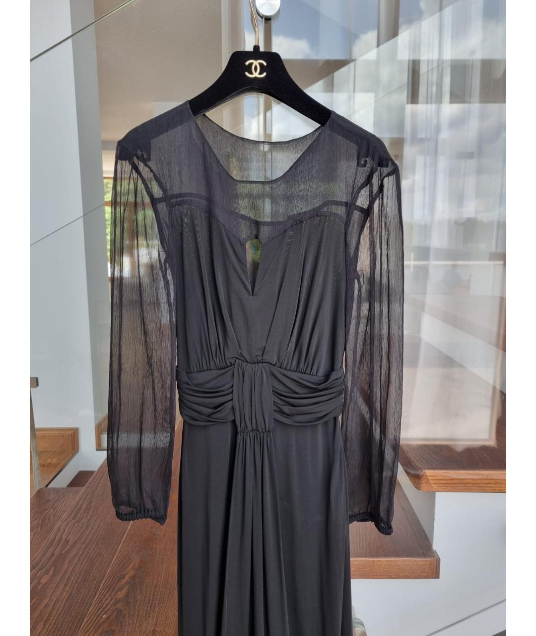 MOSCHINO Черное вискозное вечернее платье, фото 2