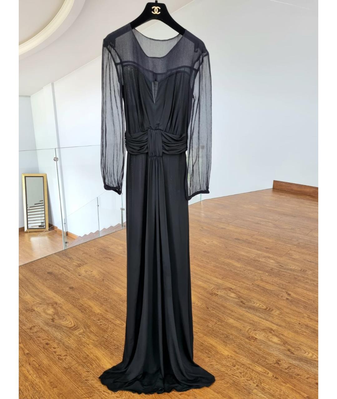 MOSCHINO Черное вискозное вечернее платье, фото 10