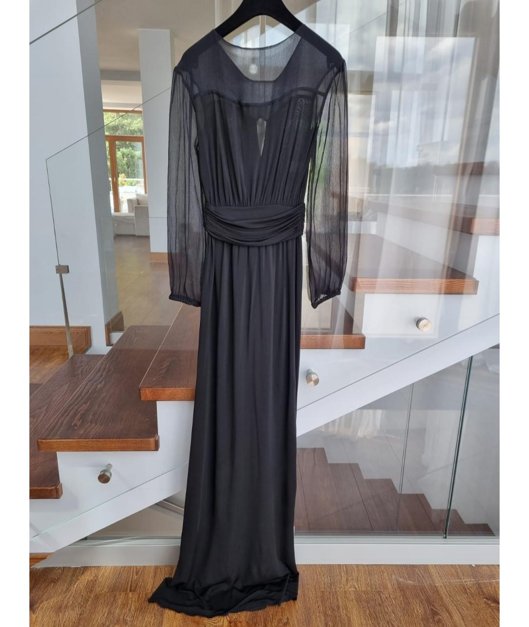 MOSCHINO Черное вискозное вечернее платье, фото 3