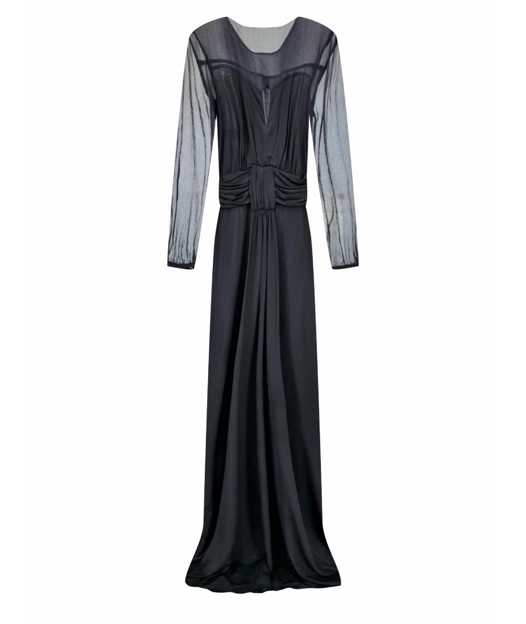 MOSCHINO Черное вискозное вечернее платье, фото 1