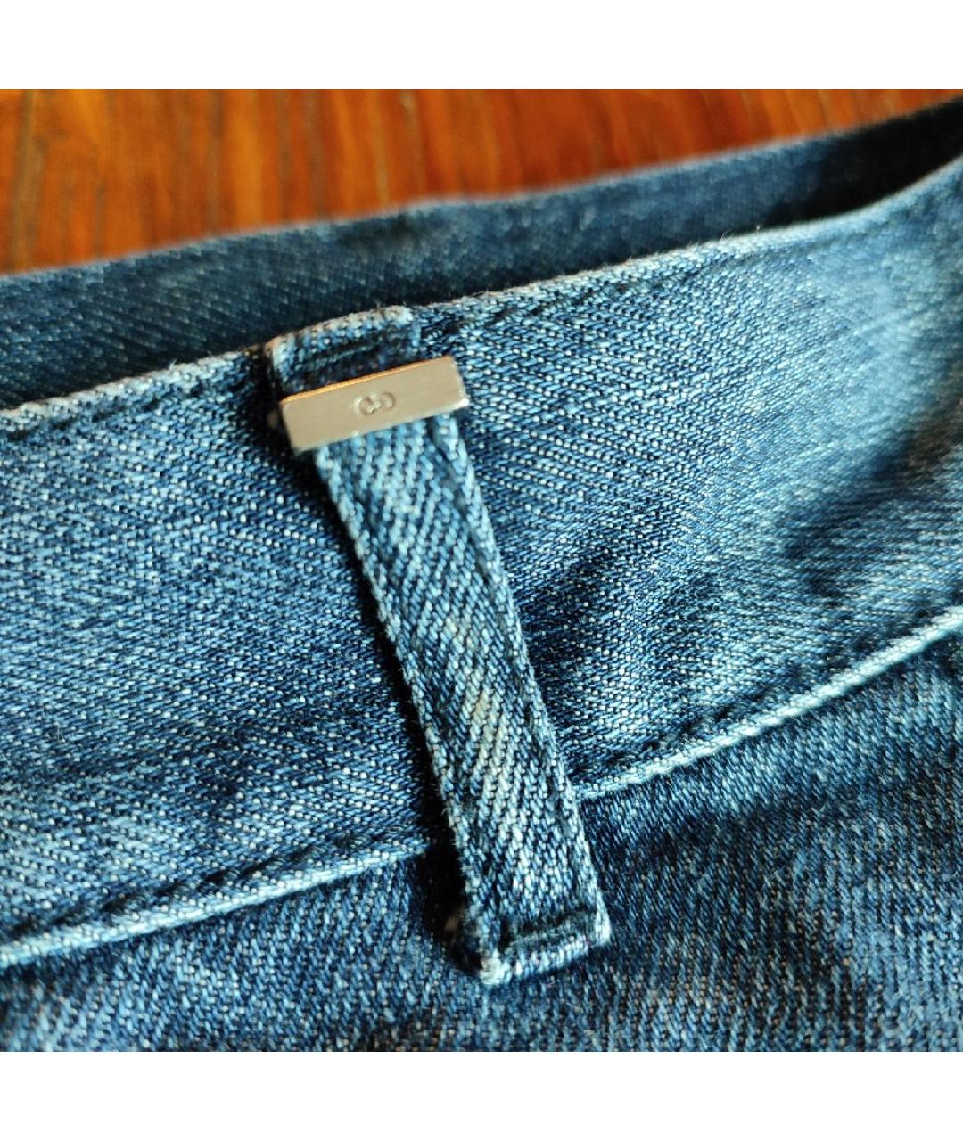 CHRISTIAN DIOR PRE-OWNED Синие хлопковые прямые джинсы, фото 8