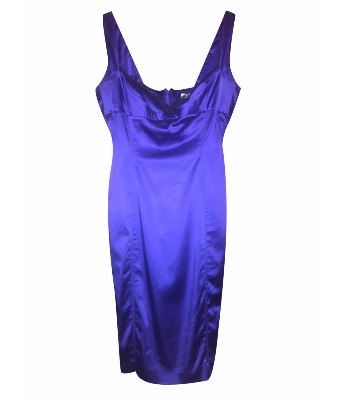 VERSACE COLLECTION Фиолетовое вискозное коктейльное платье, фото 1
