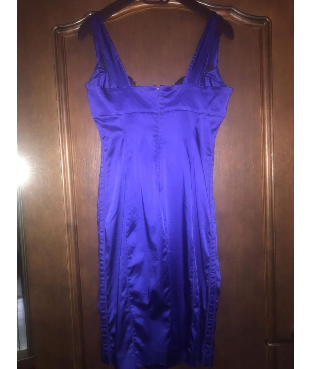 VERSACE COLLECTION Фиолетовое вискозное коктейльное платье, фото 4