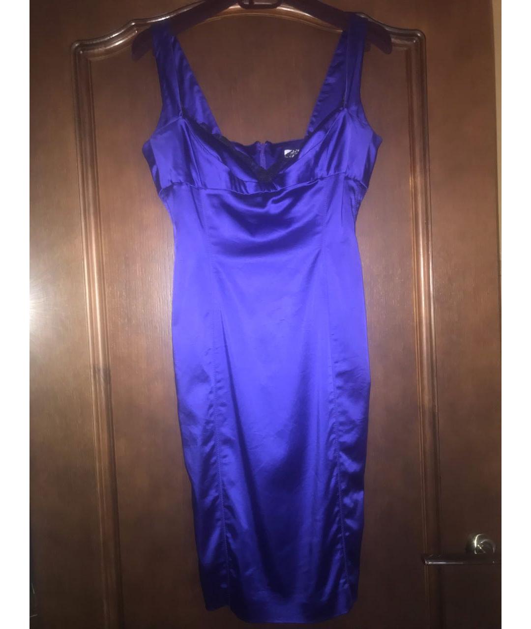 VERSACE COLLECTION Фиолетовое вискозное коктейльное платье, фото 3