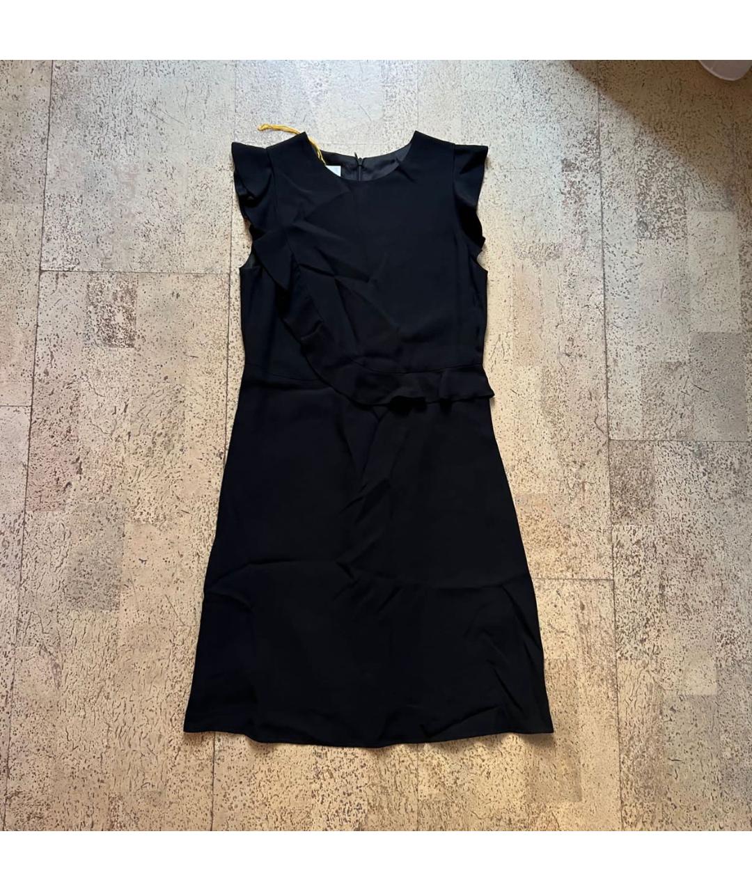 IRIS & INK  Черное вискозное повседневное платье, фото 6