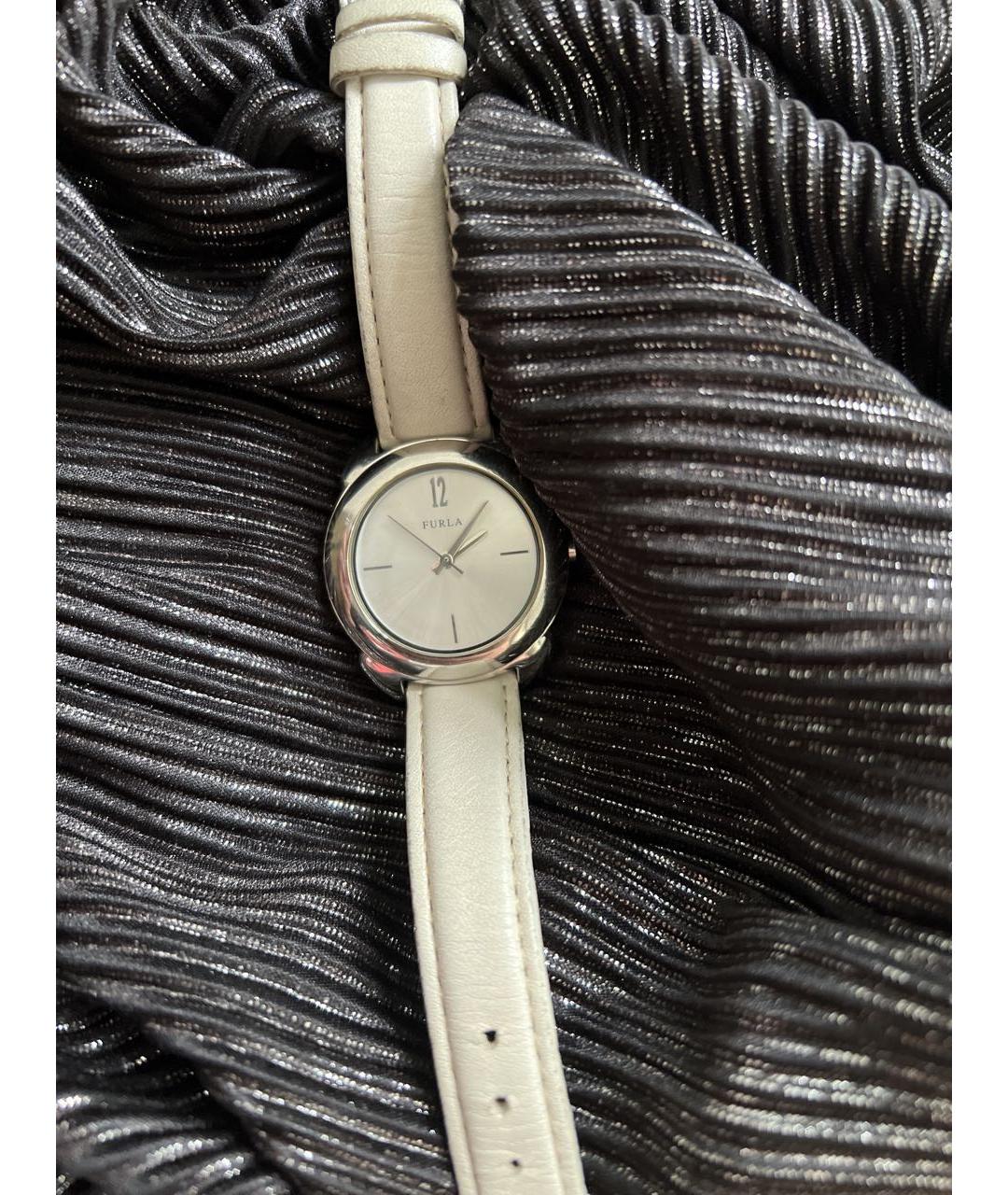 FURLA Белые с серебряным покрытием часы, фото 4