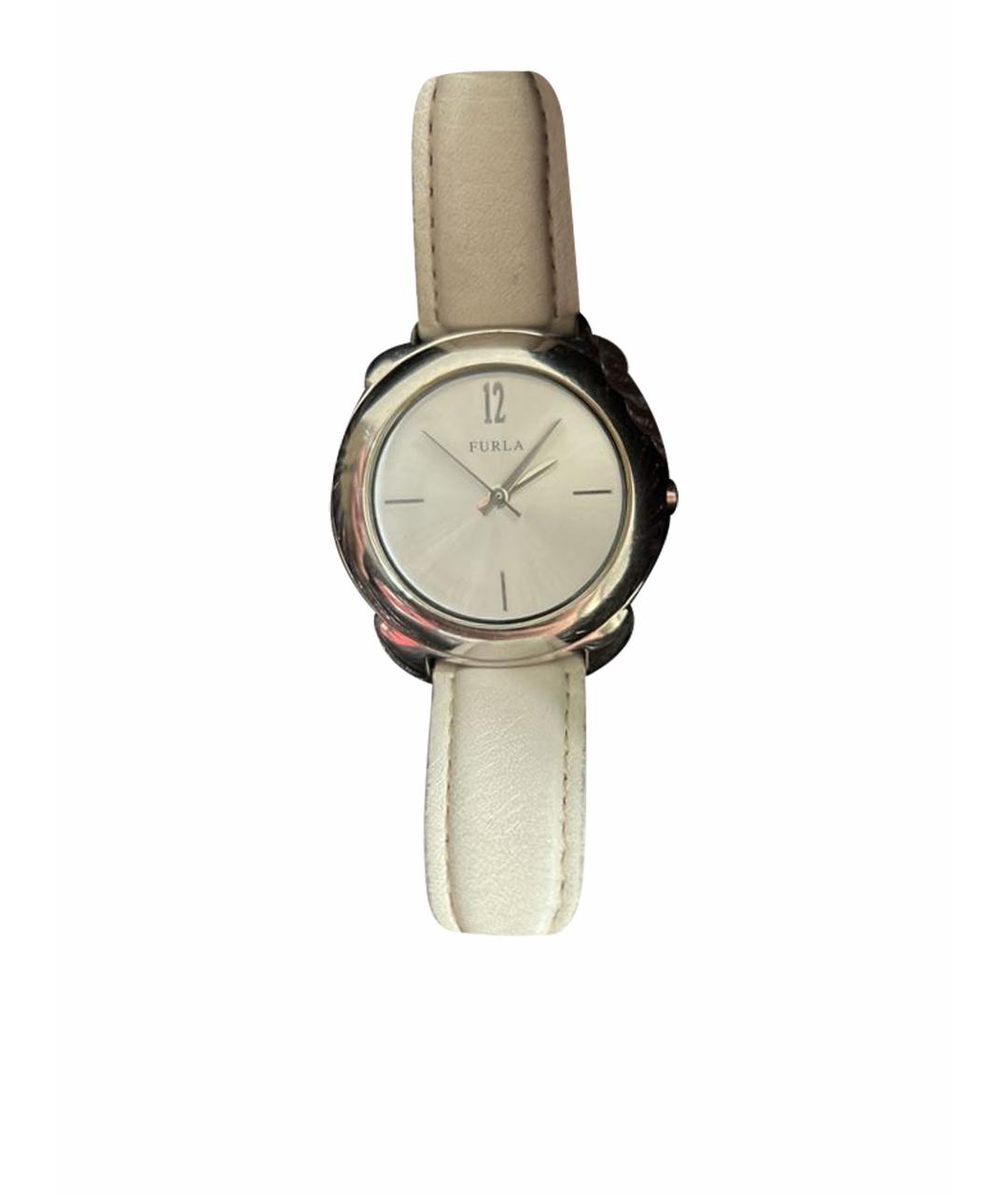 FURLA Белые с серебряным покрытием часы, фото 1