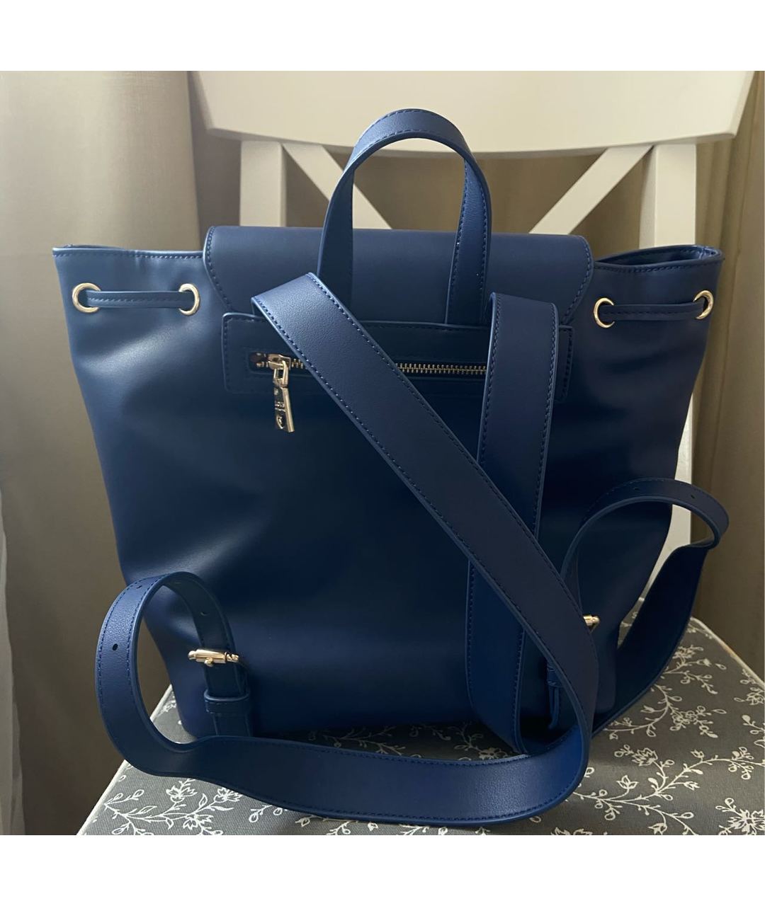 LOVE MOSCHINO Синий рюкзак из искусственной кожи, фото 2