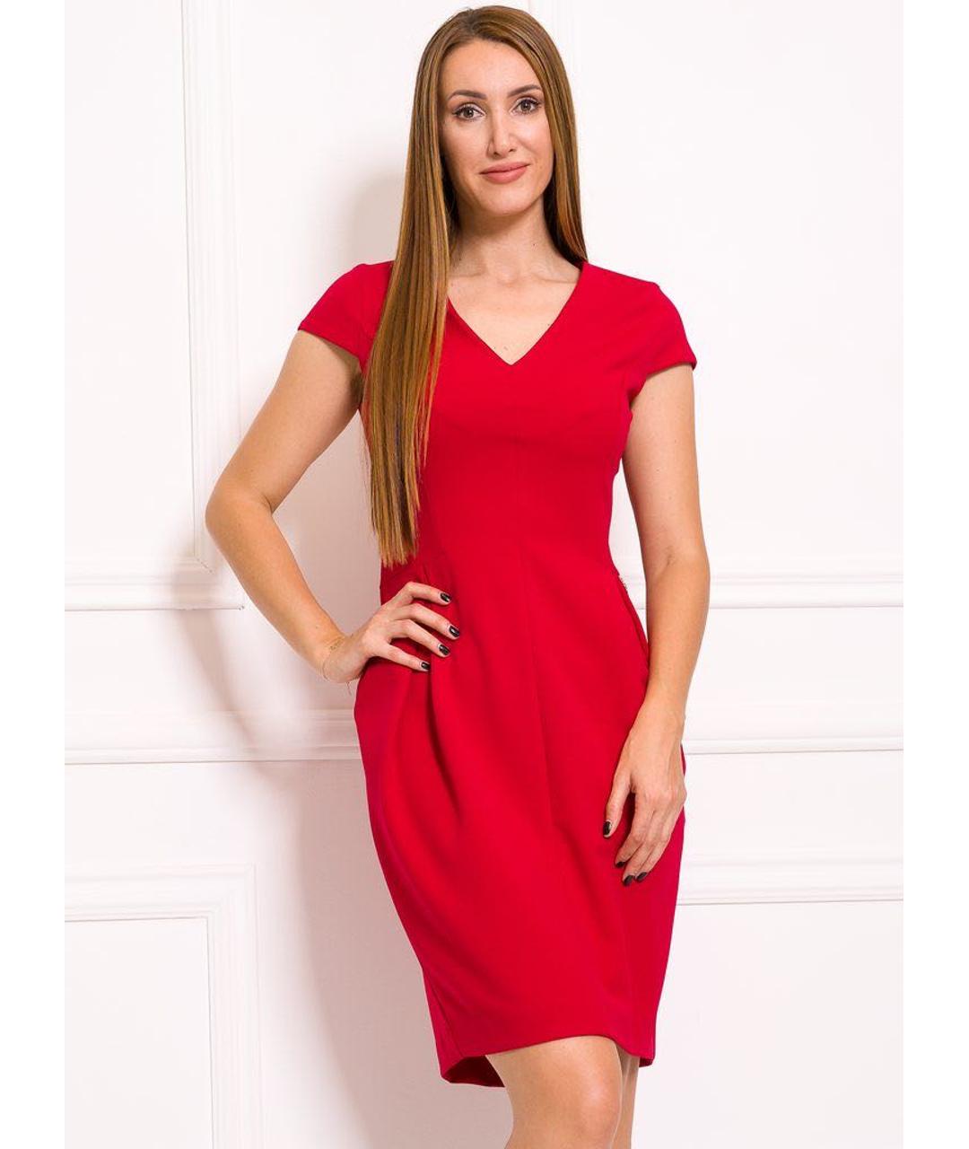 TRUSSARDI Красное синтетическое повседневное платье, фото 8