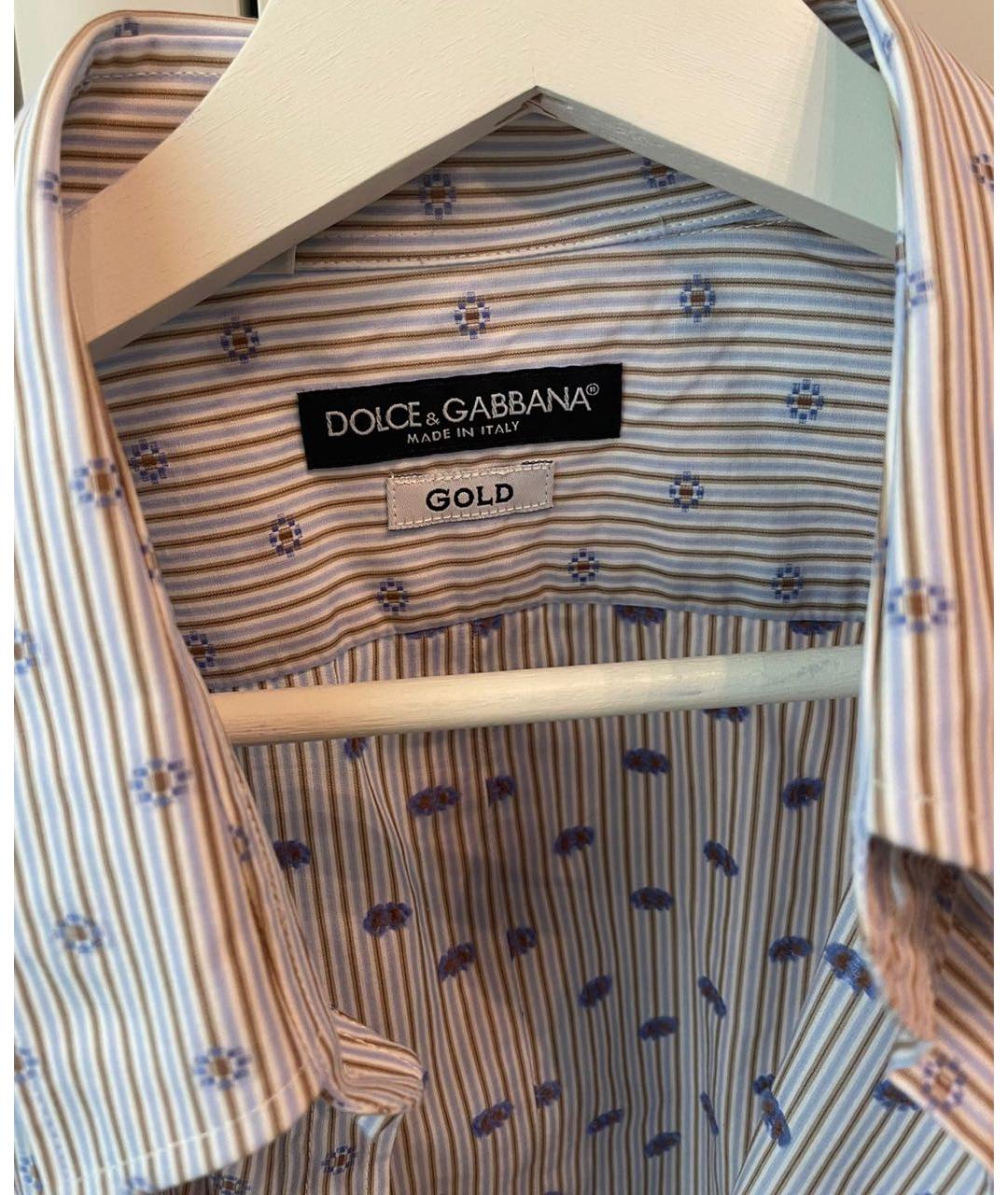 DOLCE&GABBANA Мульти хлопковая классическая рубашка, фото 3