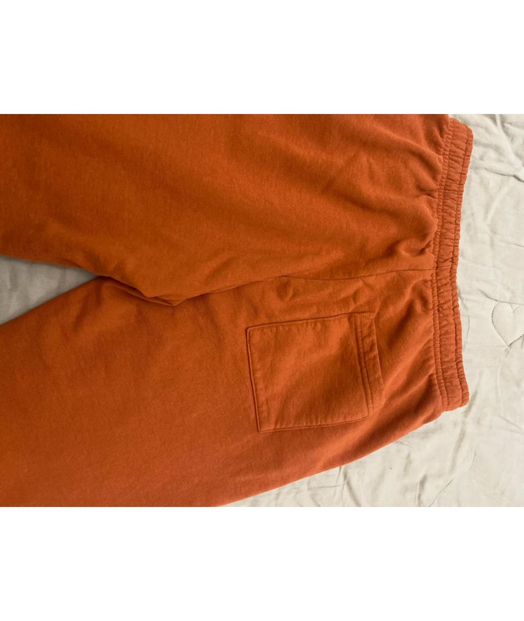 SPORTY AND RICH Оранжевое хлопковые спортивные брюки и шорты, фото 3