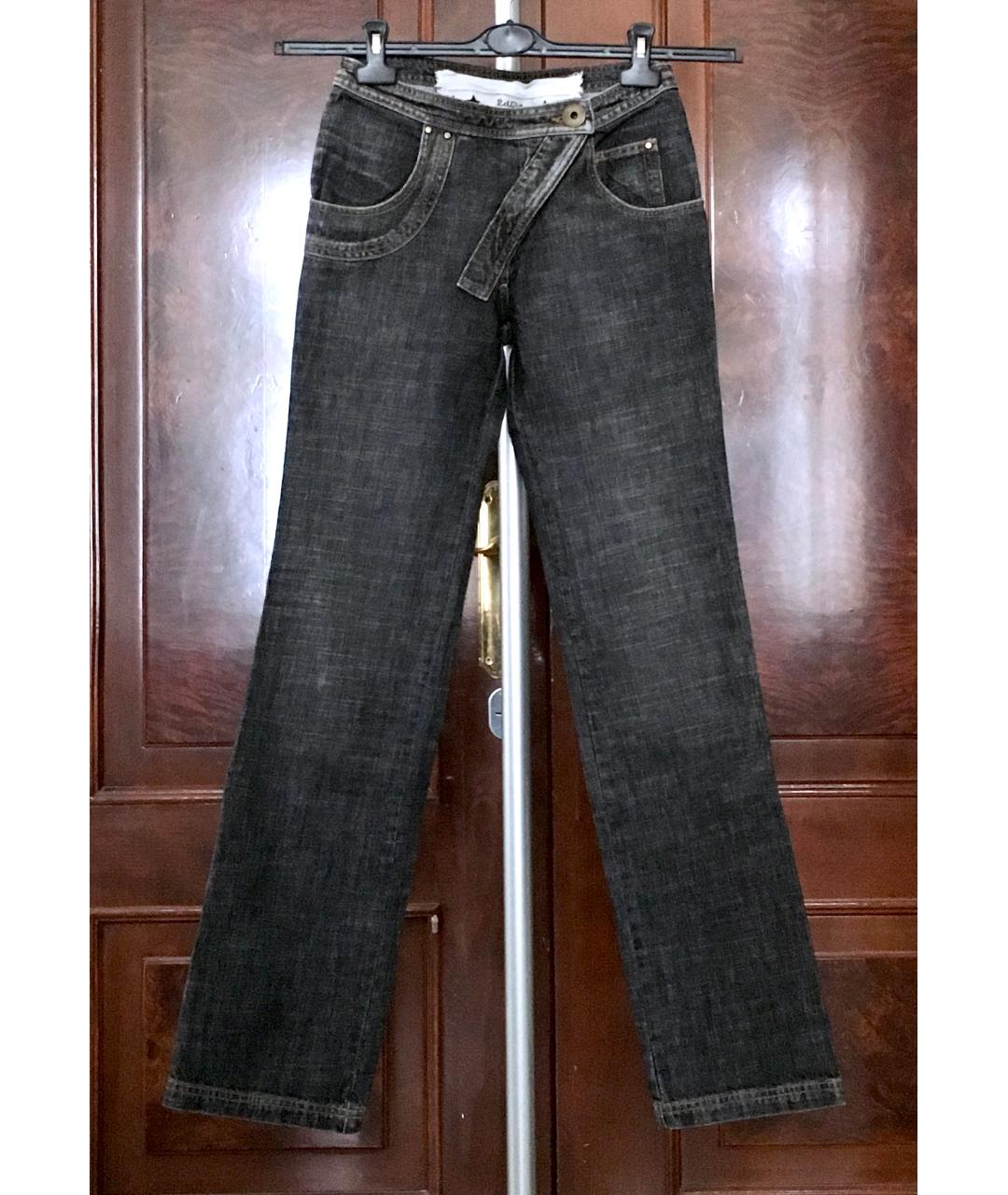 ANTONIO BARBATO Черные хлопковые прямые джинсы, фото 7