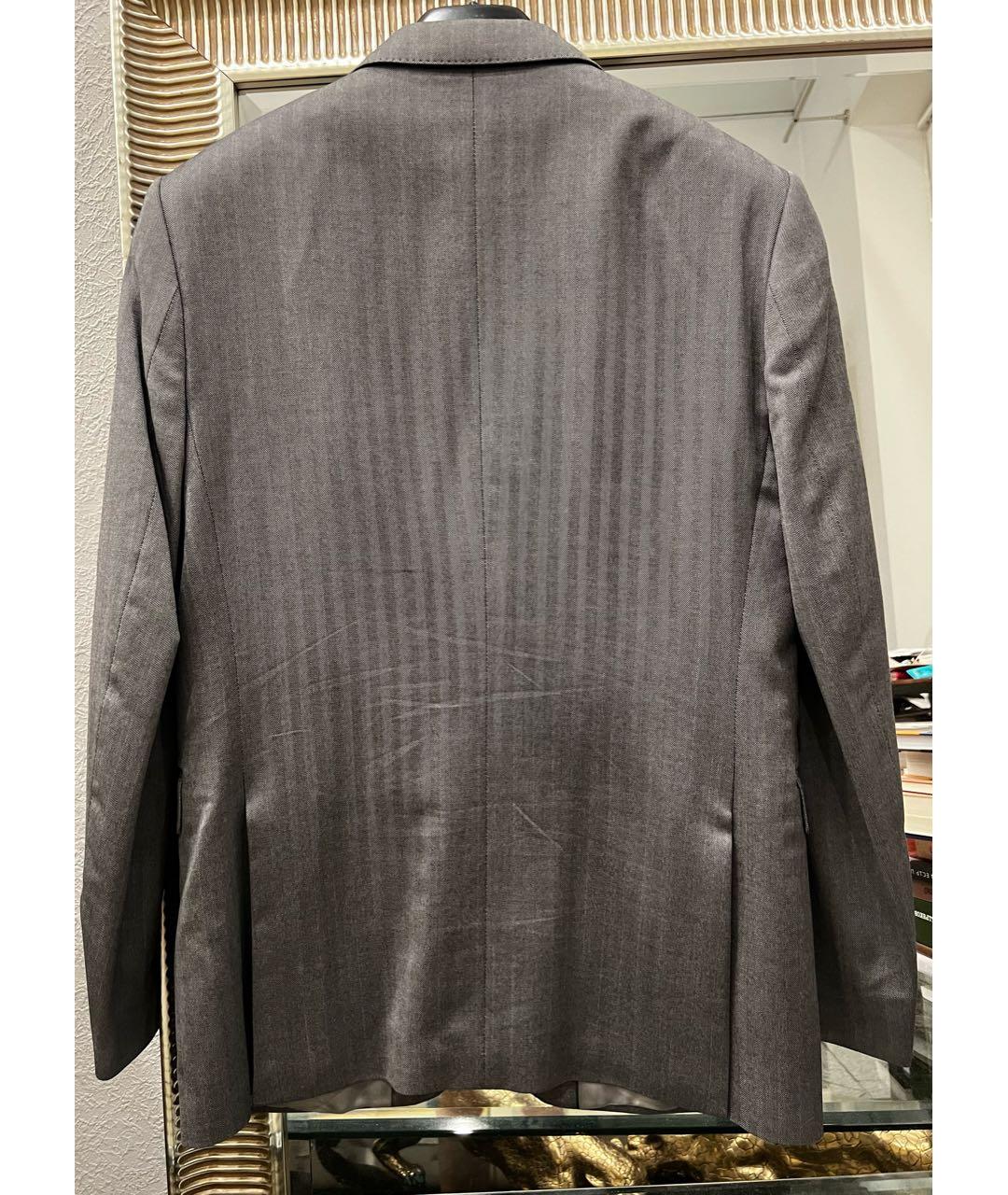 CERRUTI 1881 Серый шерстяной пиджак, фото 2