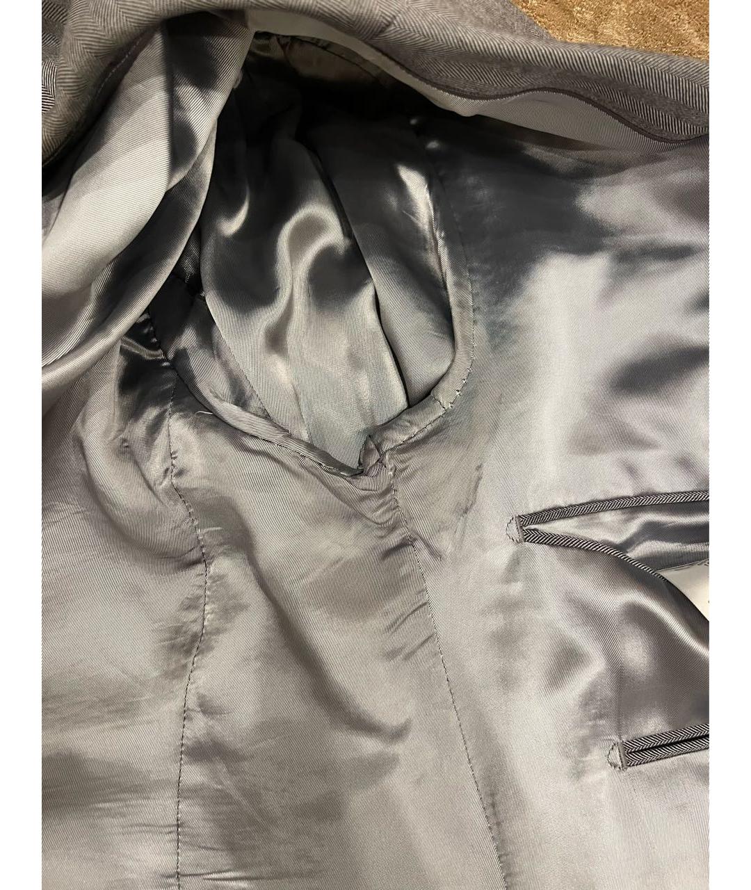 CERRUTI 1881 Серый шерстяной пиджак, фото 6
