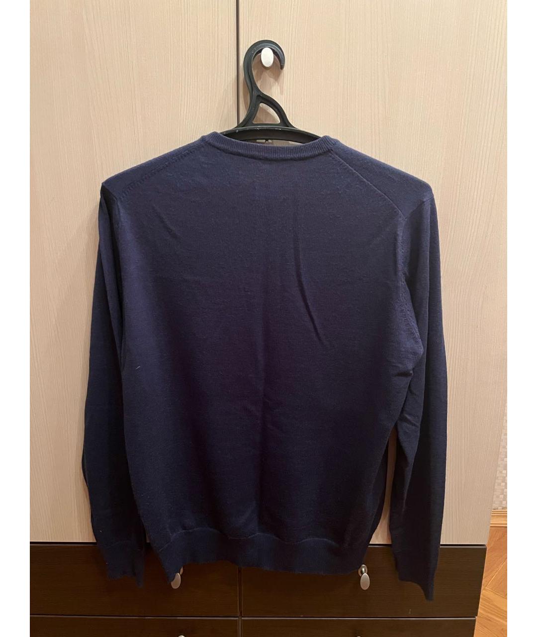 BILLIONAIRE Темно-синий шерстяной джемпер / свитер, фото 2