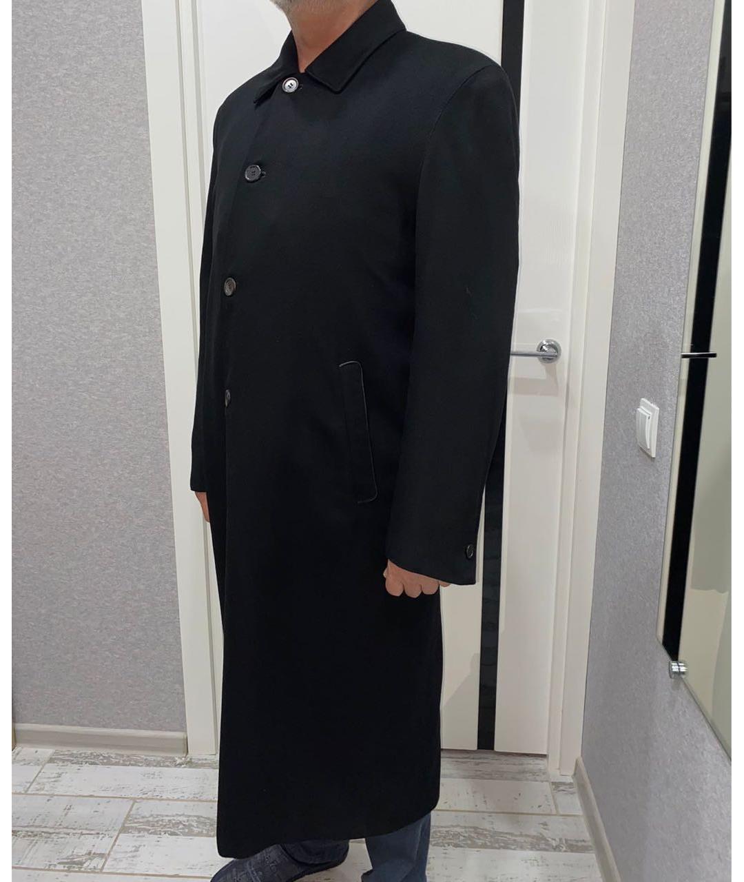 UOMO COLLEZIONI Черное шерстяное пальто, фото 9