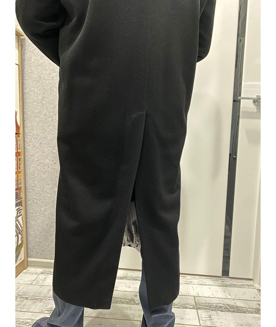 UOMO COLLEZIONI Черное шерстяное пальто, фото 2