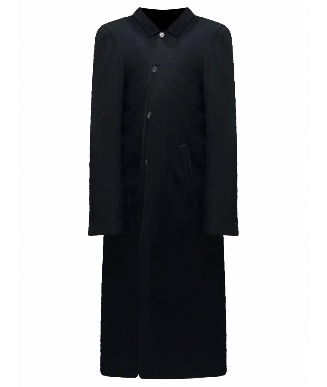 UOMO COLLEZIONI Черное шерстяное пальто, фото 1