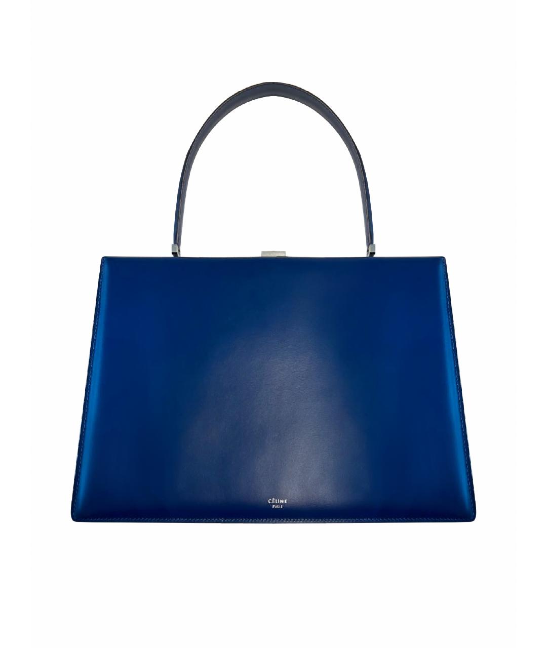CELINE PRE-OWNED Синяя кожаная сумка с короткими ручками, фото 1