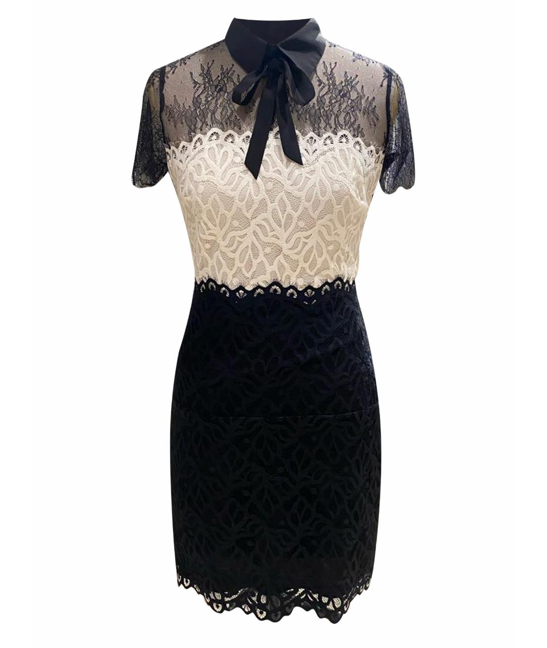 SANDRO Черное кружевное коктейльное платье, фото 10