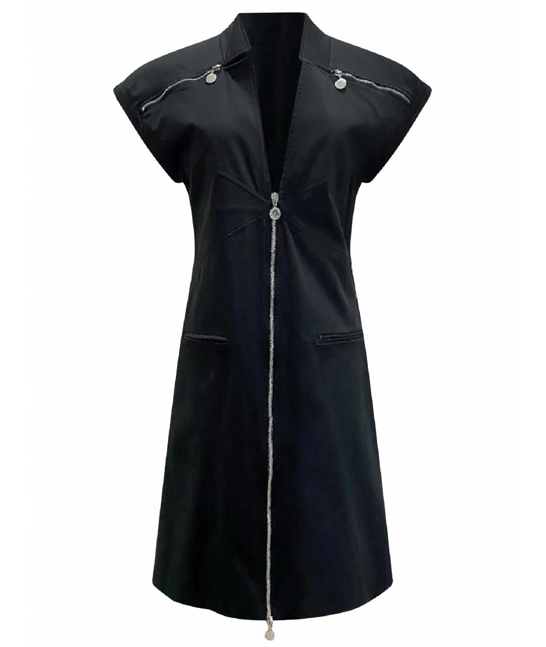 KARL LAGERFELD Черное хлопко-эластановое платье, фото 1