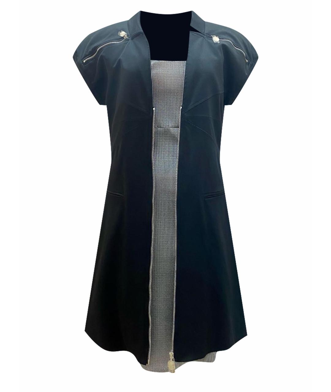 KARL LAGERFELD Черное хлопко-эластановое вечернее платье, фото 1