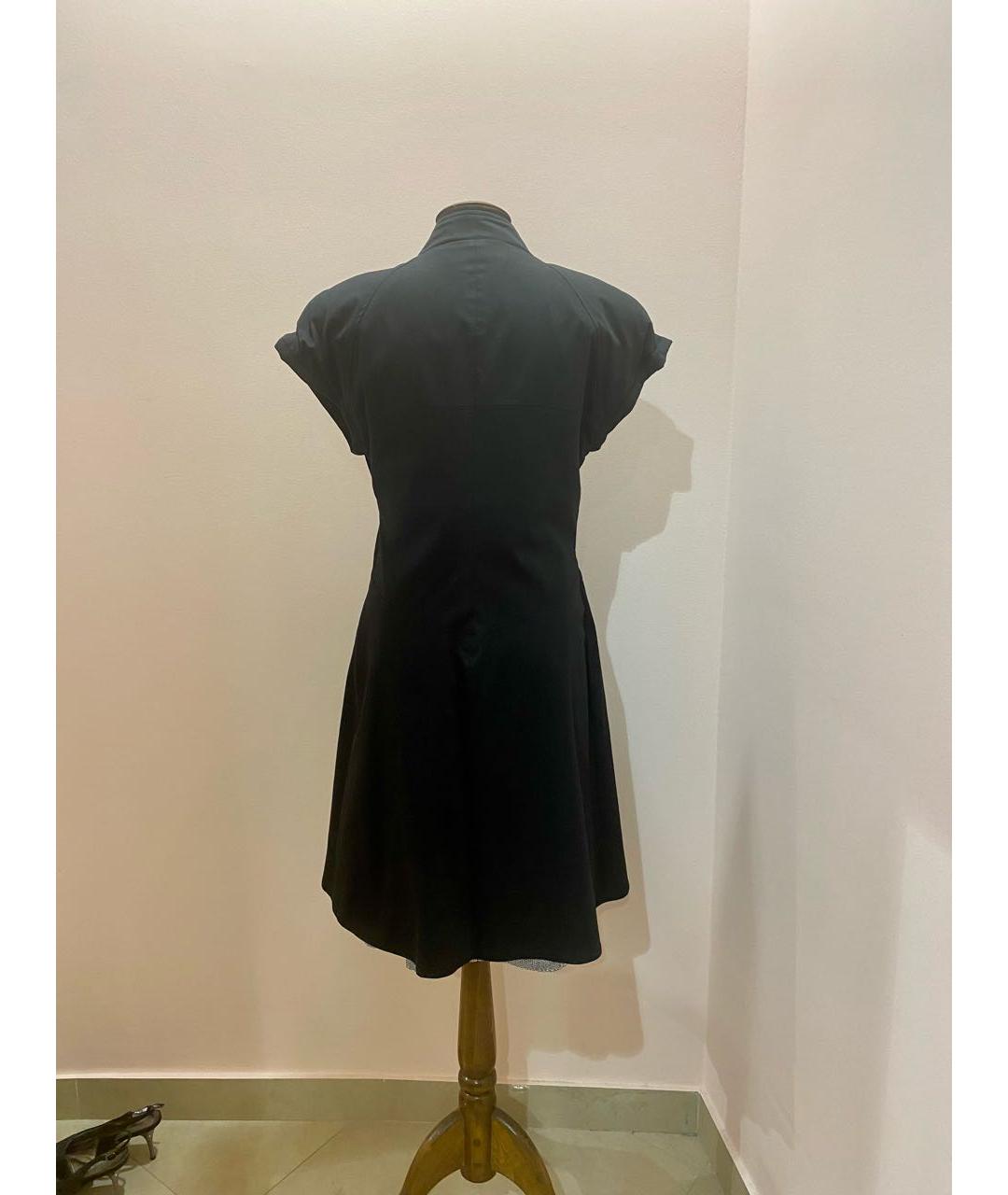KARL LAGERFELD Черное хлопко-эластановое вечернее платье, фото 3