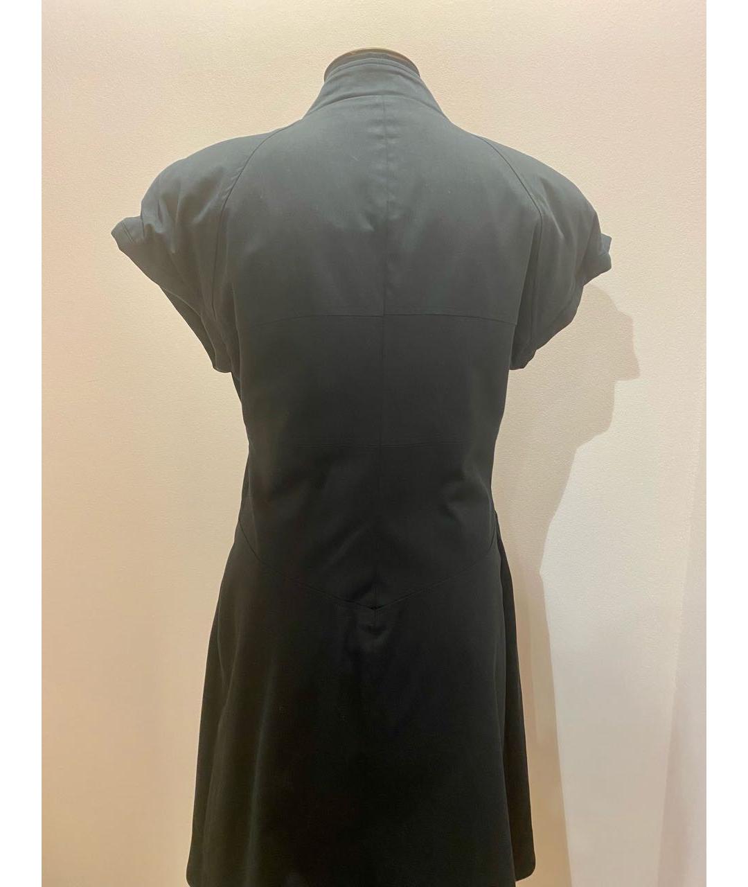 KARL LAGERFELD Черное хлопко-эластановое вечернее платье, фото 8