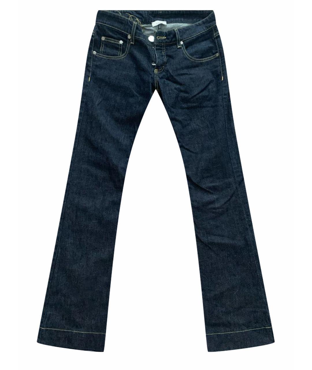 PINKO Темно-синие хлопковые джинсы клеш, фото 1