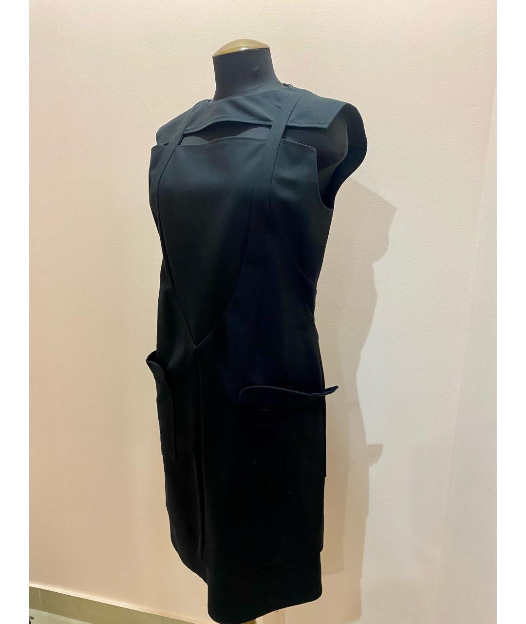 KARL LAGERFELD Черное хлопко-эластановое повседневное платье, фото 3