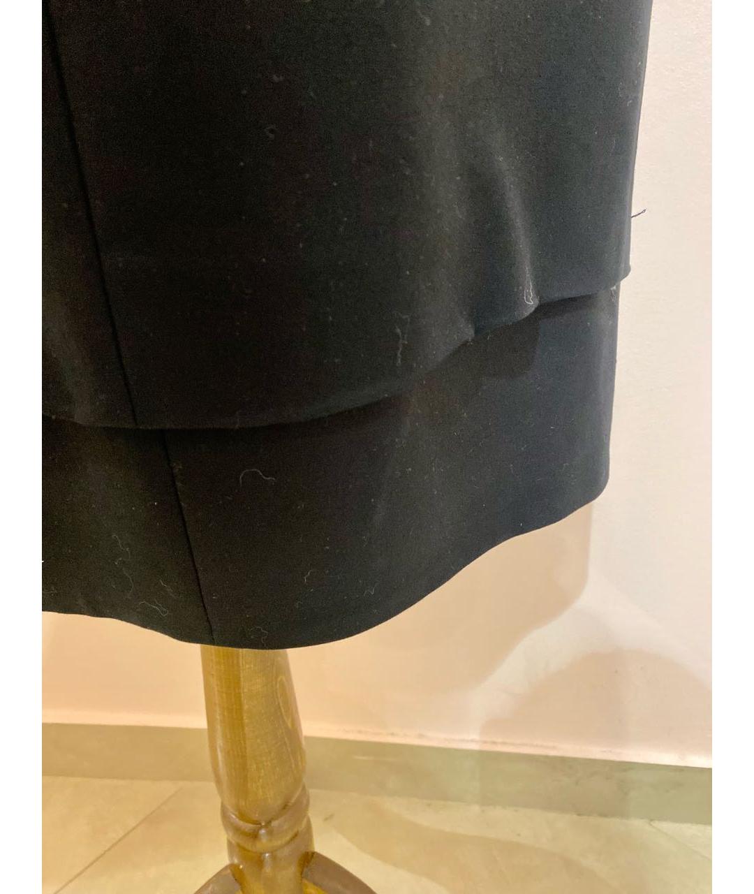 KARL LAGERFELD Черное хлопко-эластановое повседневное платье, фото 5