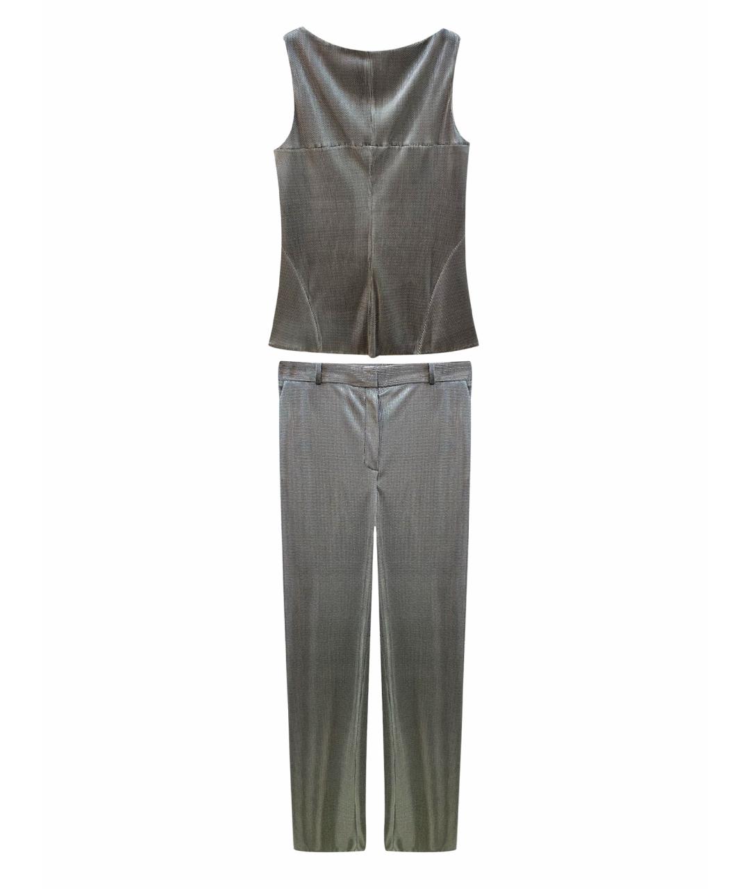 KARL LAGERFELD Серебрянный полиэстеровый костюм с брюками, фото 1