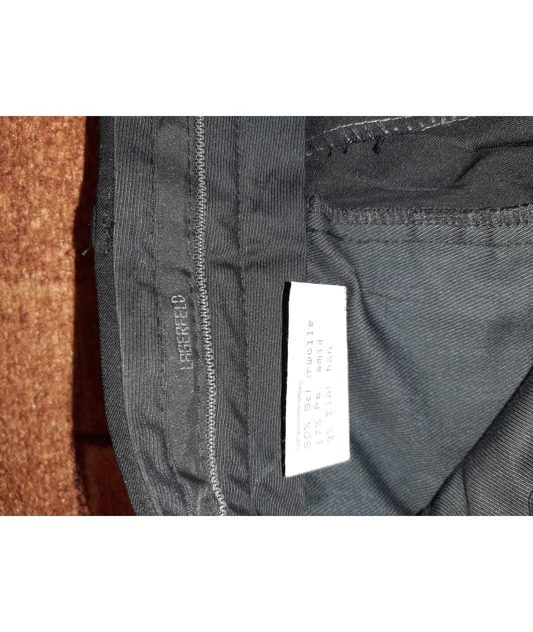KARL LAGERFELD Черные вискозные классические брюки, фото 9