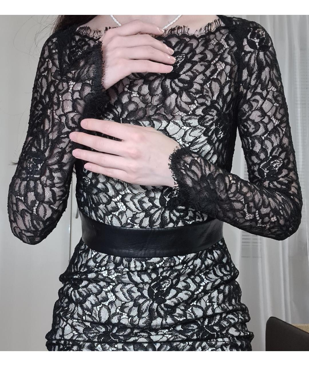 OSMAN Черное ацетатное коктейльное платье, фото 3