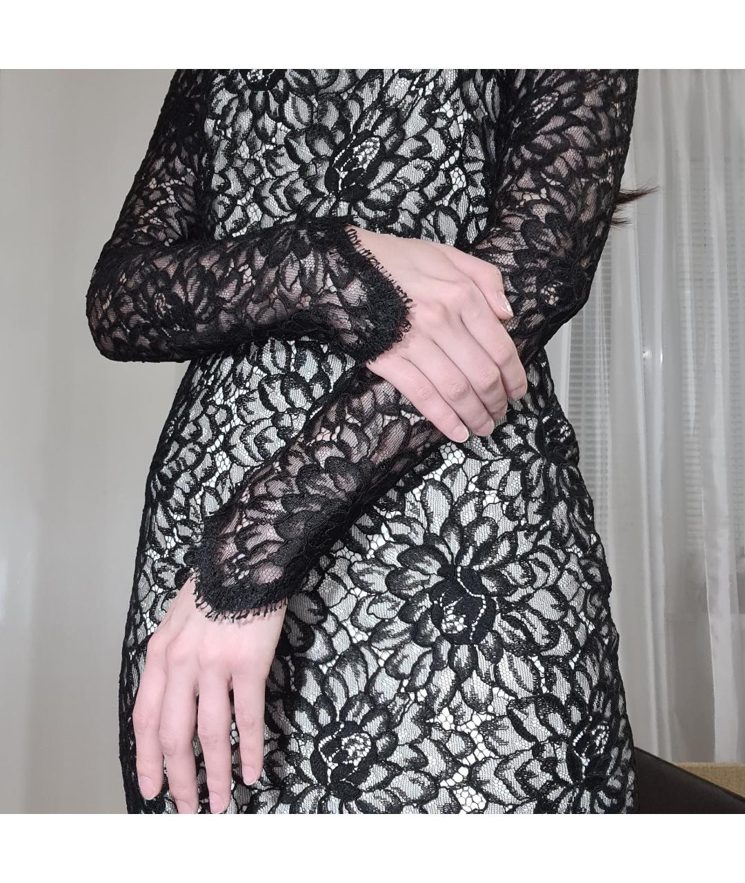 OSMAN Черное ацетатное коктейльное платье, фото 5