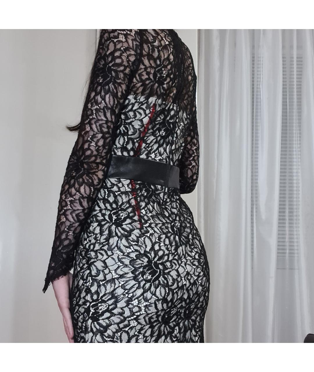 OSMAN Черное ацетатное коктейльное платье, фото 4