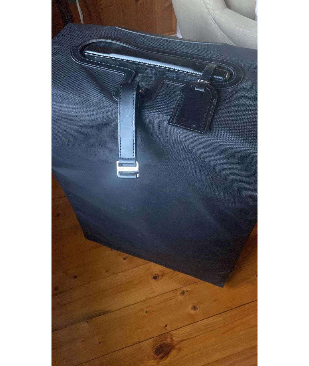LOUIS VUITTON PRE-OWNED Темно-синий кожаный чемодан, фото 2