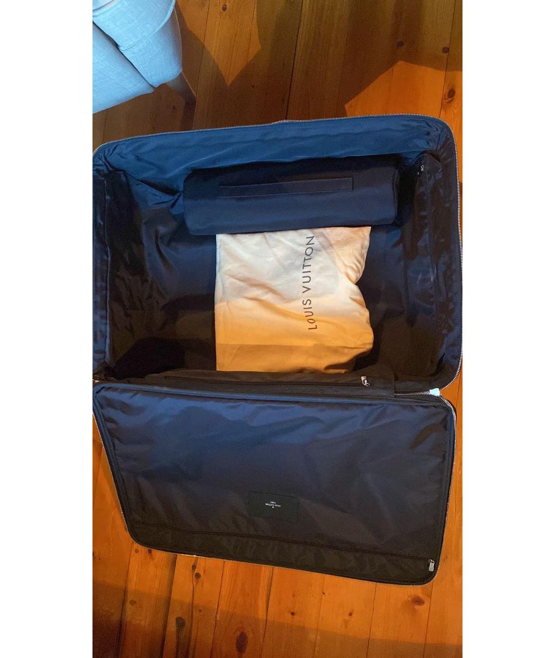 LOUIS VUITTON PRE-OWNED Темно-синий кожаный чемодан, фото 4