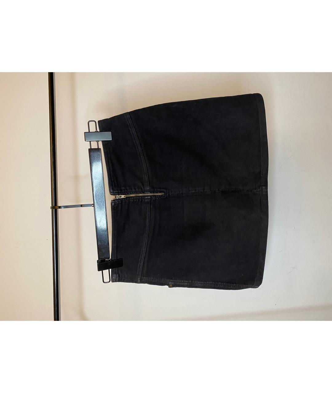 GIANFRANCO FERRE VINTAGE Черная бархатная юбка мини, фото 2