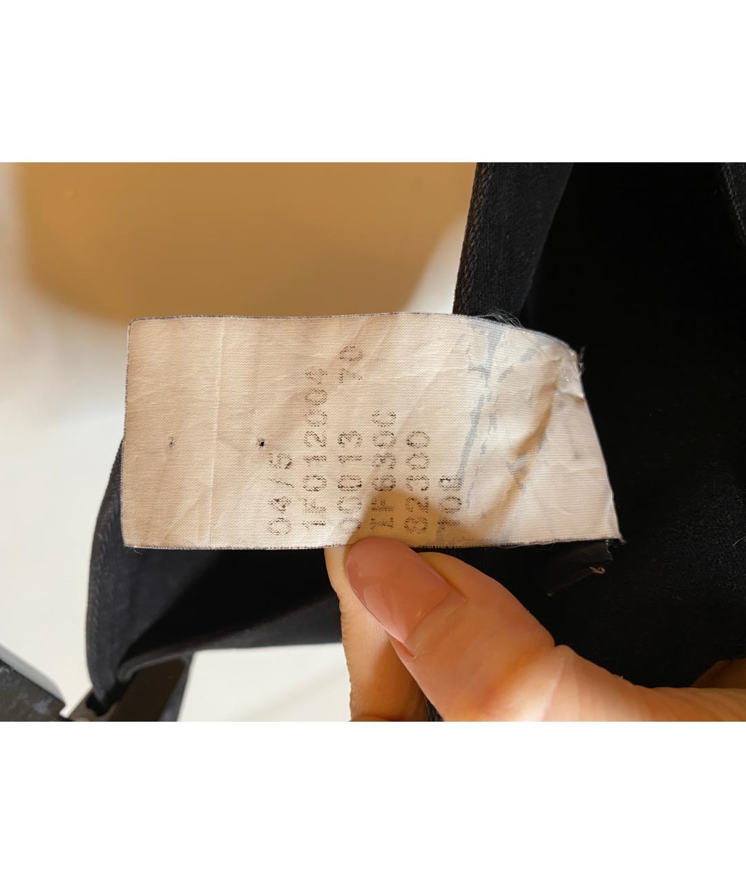 GIANFRANCO FERRE VINTAGE Черная бархатная юбка мини, фото 5