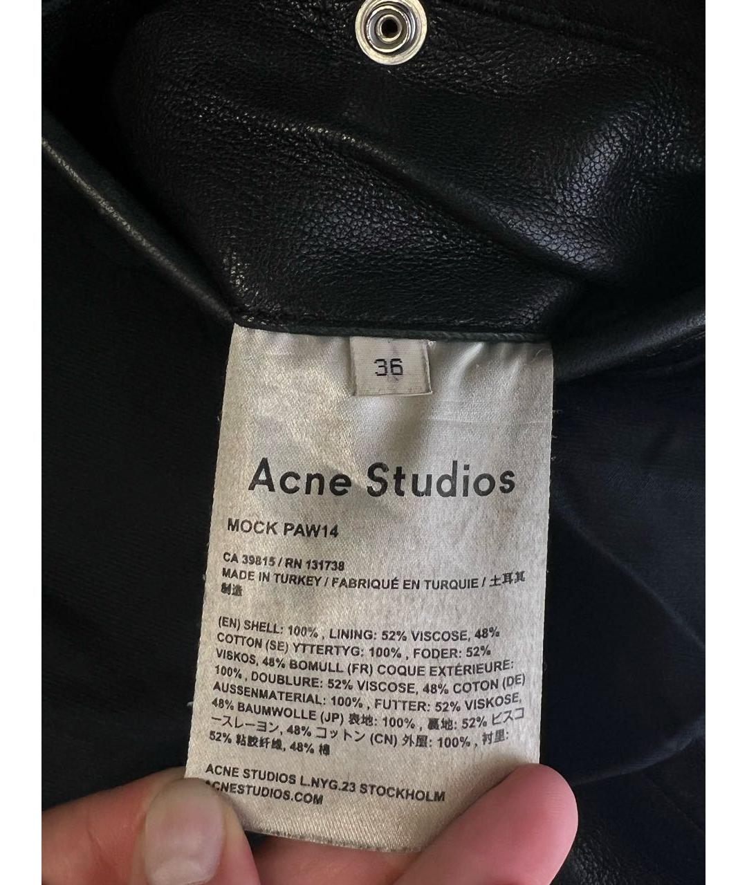 ACNE STUDIOS Черная кожаная куртка, фото 7