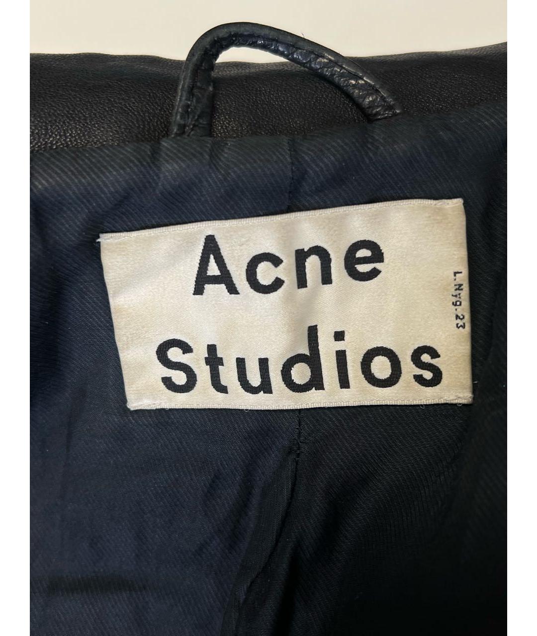 ACNE STUDIOS Черная кожаная куртка, фото 6