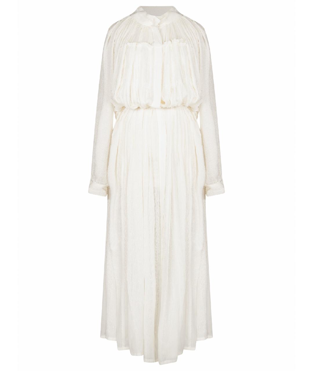 ANN DEMEULEMEESTER Белое вискозное вечернее платье, фото 1